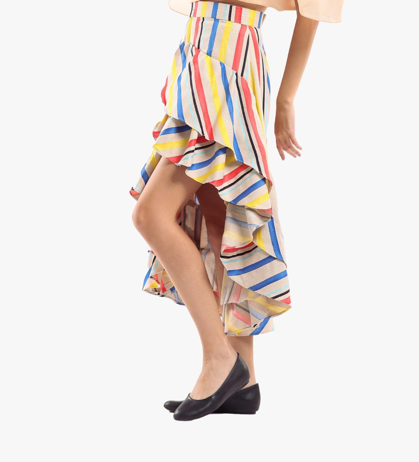 Natividad Skirt Jacquard Colorful Blue Red Yellow