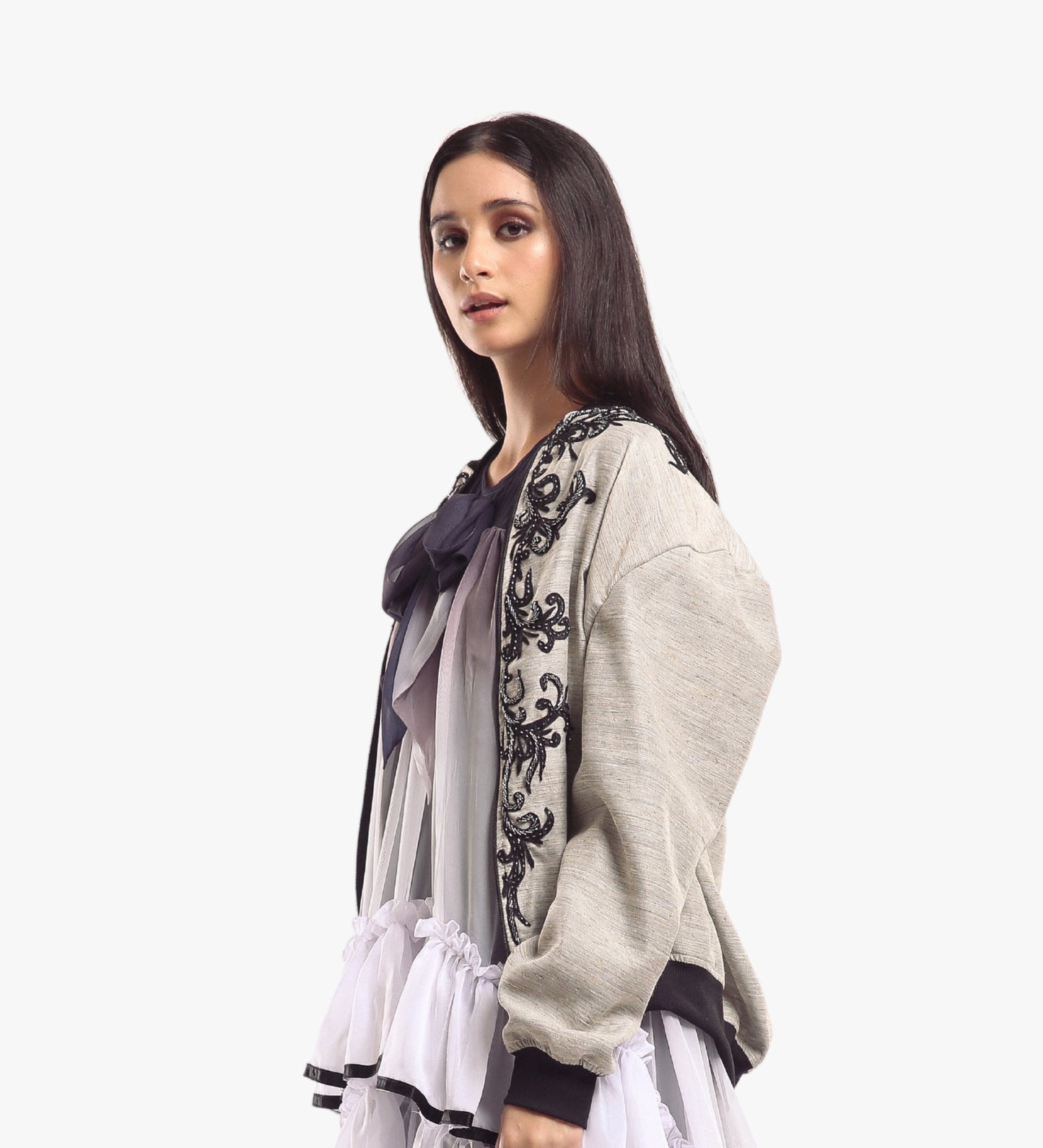 Filipino Barong Bomber Jacket