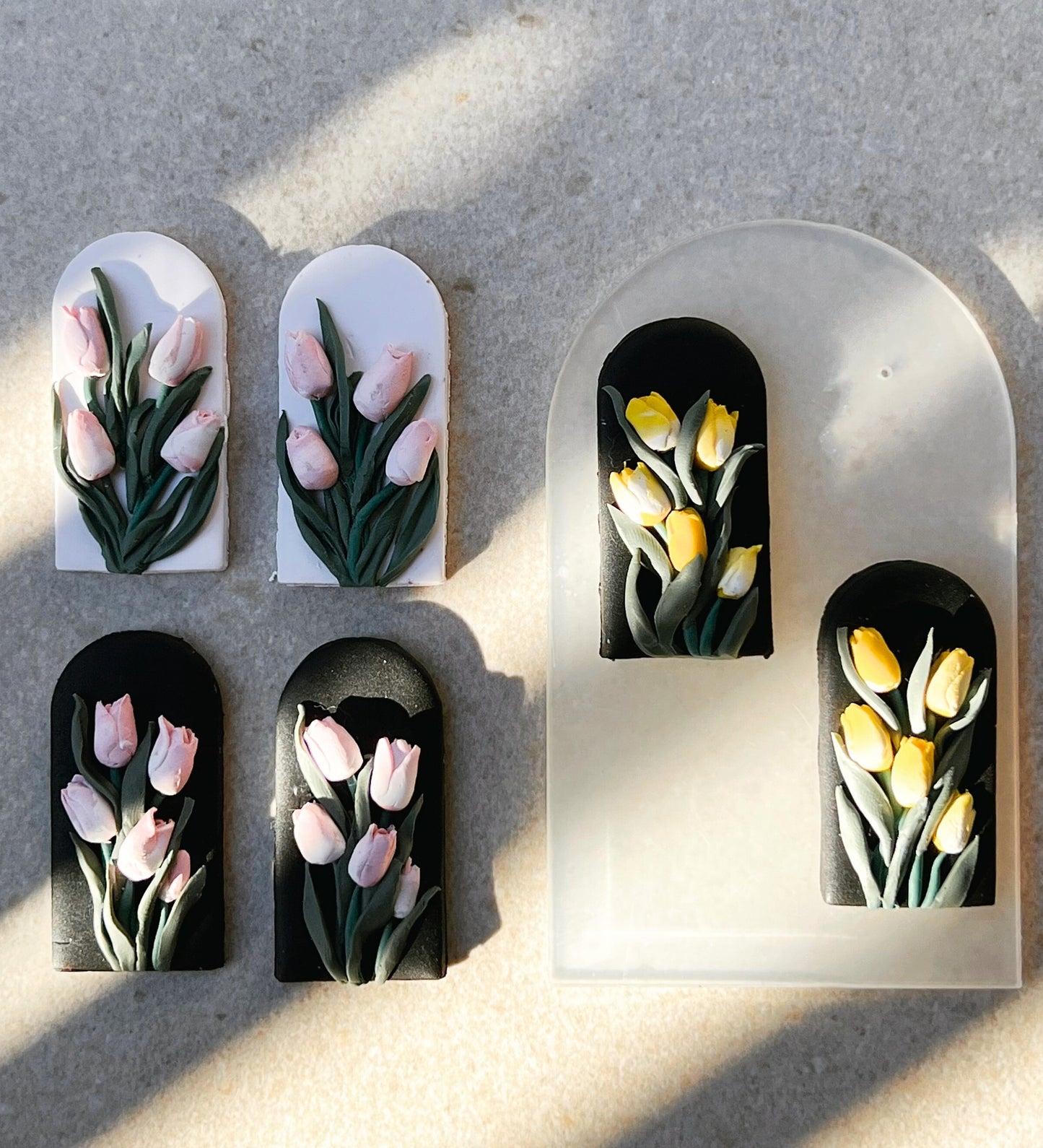 Tulips of Amsterdam Clay Earrings by Nouee