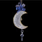 Christmas Ornaments Half Moon Crochet Glass with Gold Lining