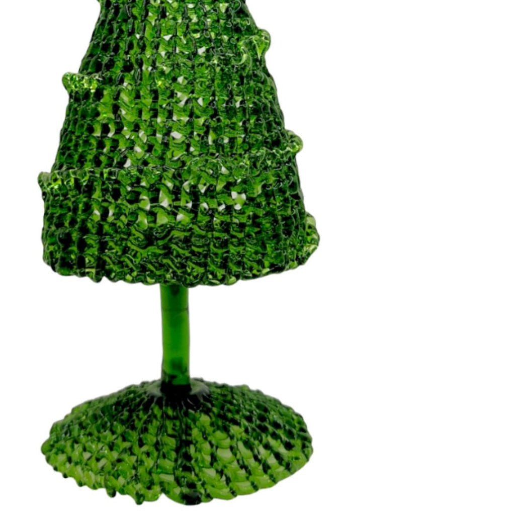 Mini Glass Christmas Tree for Table Decor