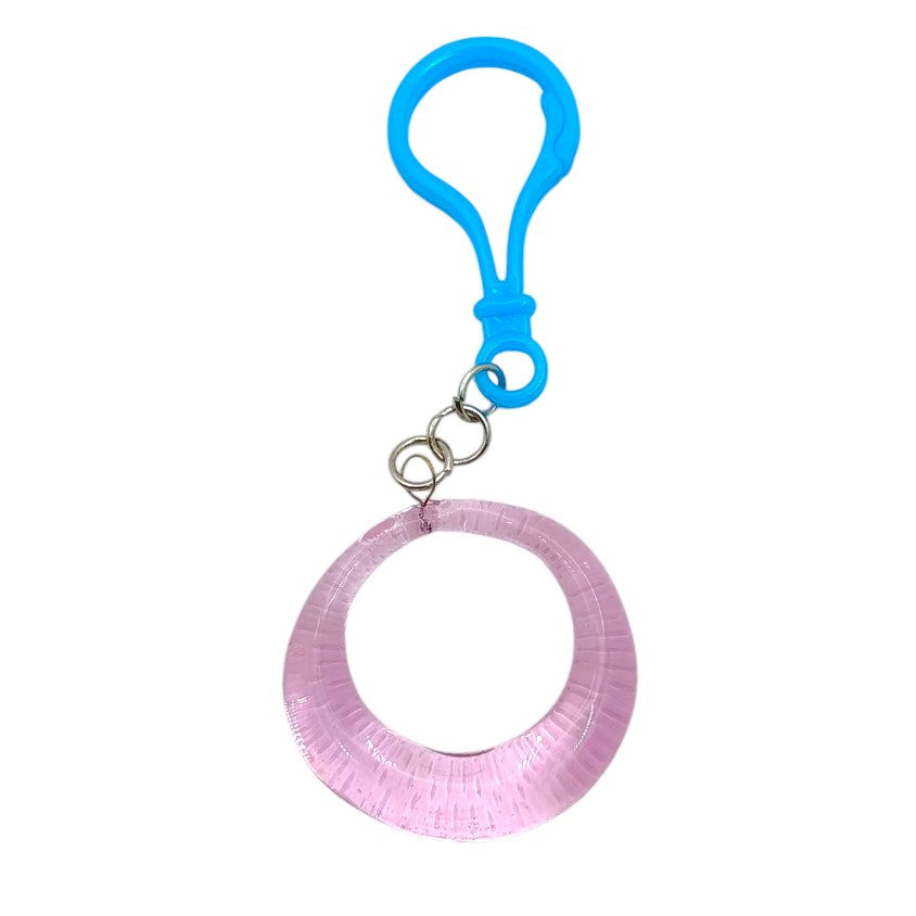 Glass Ring Pendant Keychain