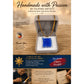 Square Crochet Glass Pendant Gold Chain Necklace