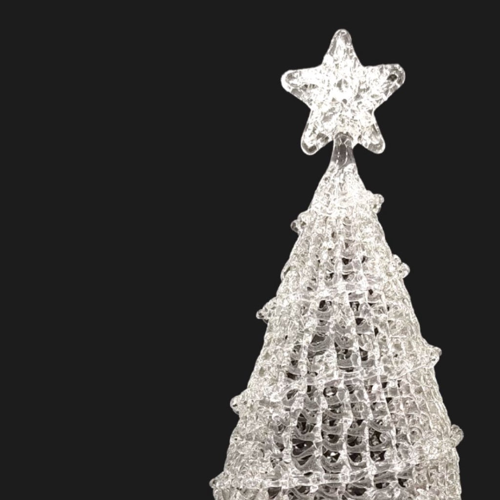 Mini Glass Christmas Tree for Table Decor