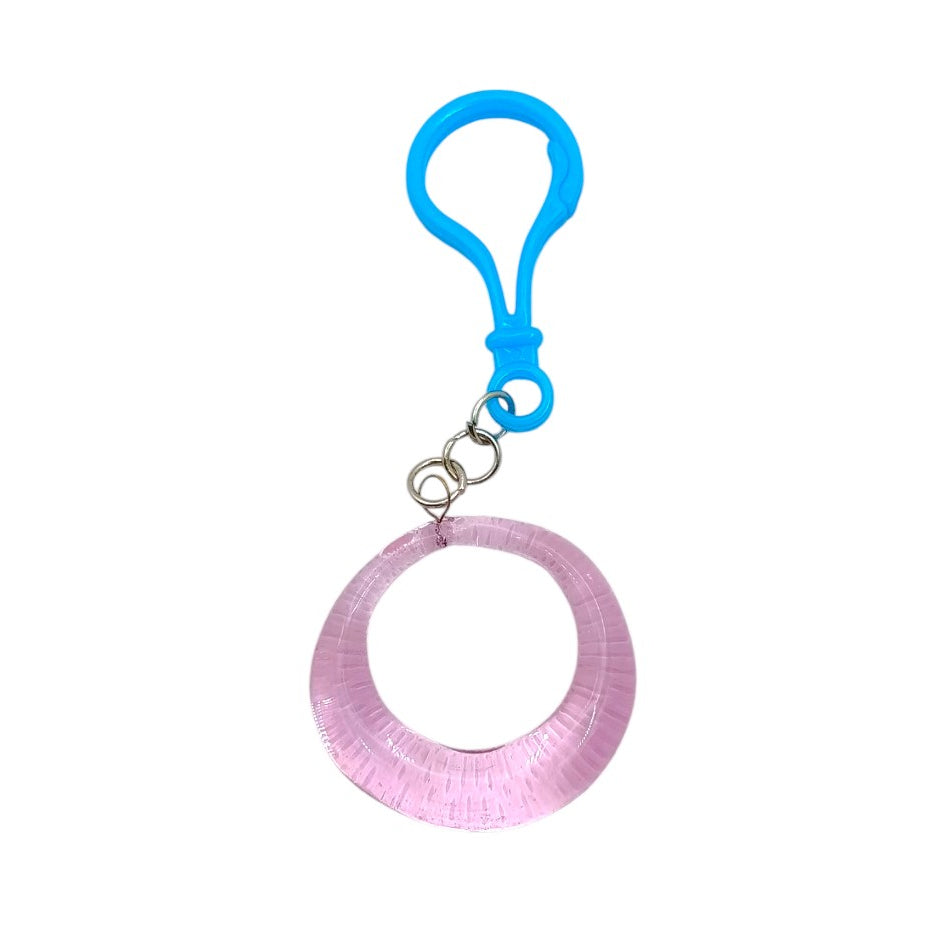 Glass Ring Pendant Keychain