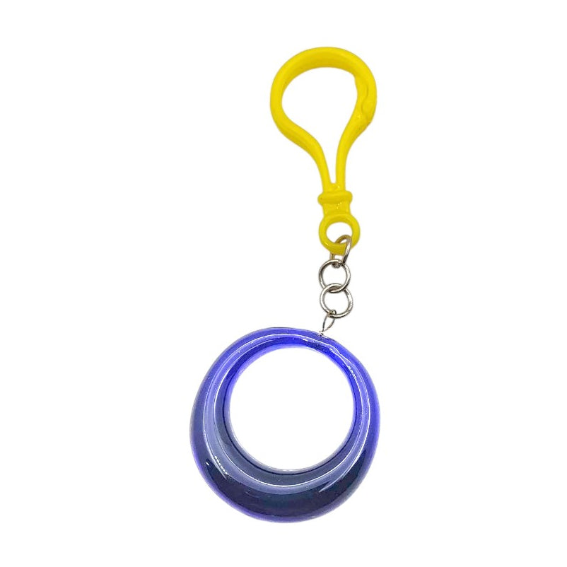 Glass Ring Pendant Keychain
