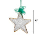 Christmas Star Ornaments Crochet Glass with Gold Lining