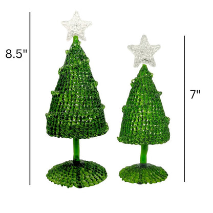 Mini Glass Christmas Tree for Table Decor
