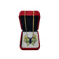 Glass Butterfly Pendant With 18k Gold Chain