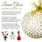 Crochet Glass Hanging Christmas Ornaments with Gold Leafing