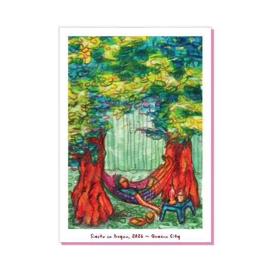 Siesta Sa Duyan - Sketch Postcard