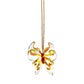 18k Gold Necklace Butterfly Glass Pendant