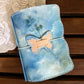 Hand-Painted, Hand-Stitched Leather Journal & Traveler's Notebook Cover | Cloud Drift