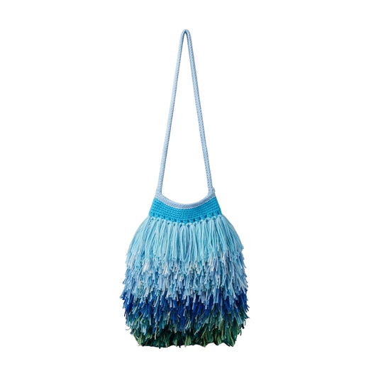 Ulan Fringe Crossbody Bag: Kinaiyahan Collection (Tubig Series)