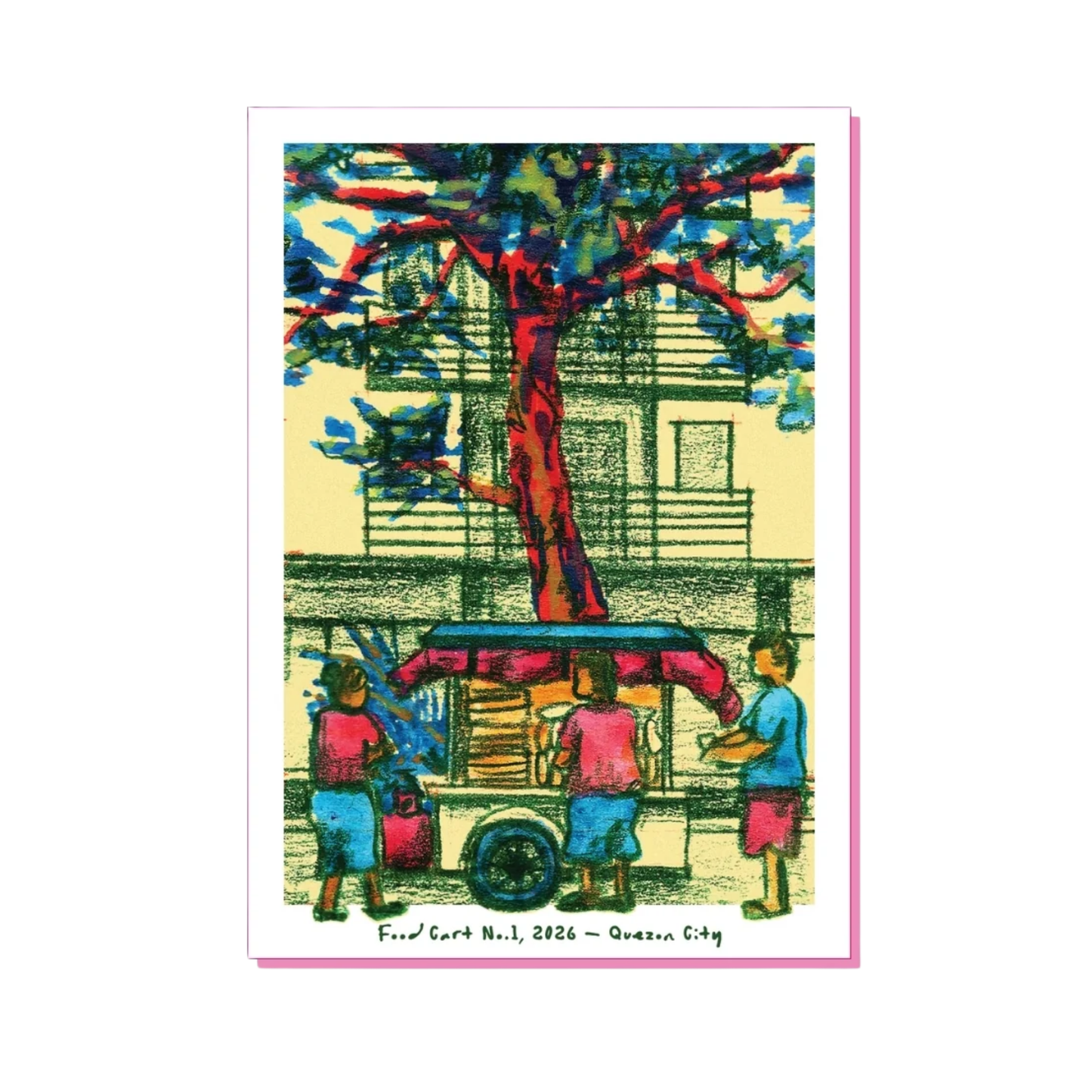 Food Cart No.1 - Sketch Postcard