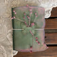 Hand-Painted, Hand-Stitched Leather Journal & Traveler's Notebook Cover | Soft Moss