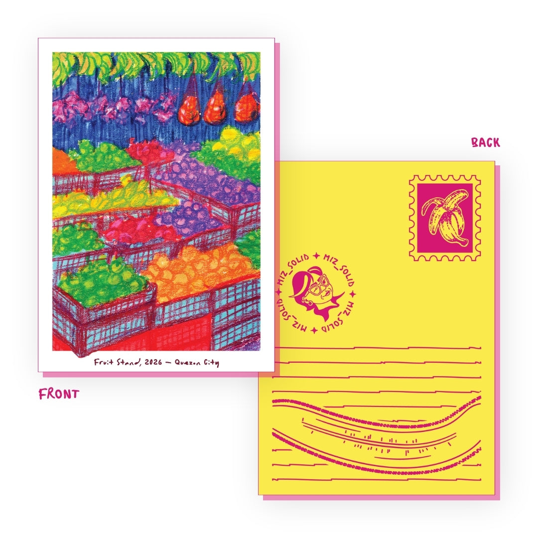 Fruit Stand - Sketch Postcard