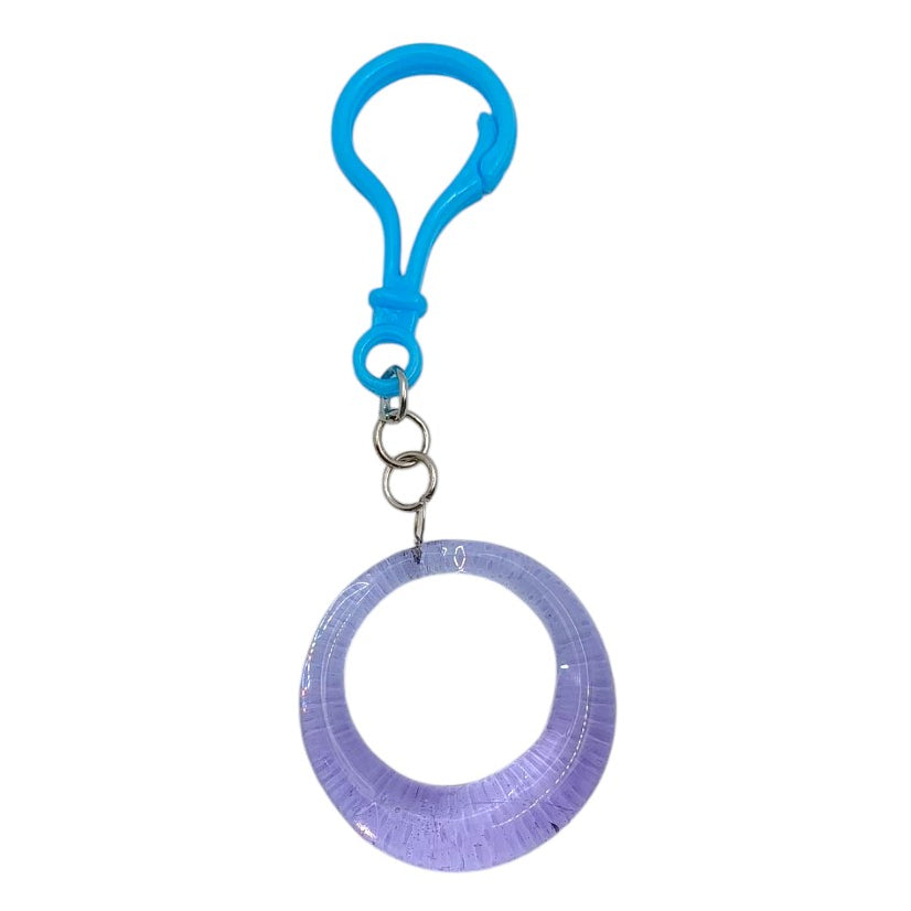 Glass Ring Pendant Keychain