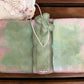 Hand-Painted, Hand-Stitched Leather Journal & Traveler's Notebook Cover | Soft Moss
