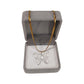 Plain Stripe Mini Butterfly Pendant 18k Gold Necklace