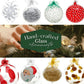 Crochet Glass Hanging Christmas Ornaments with Gold Leafing