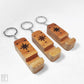 Wooden Phone Stand Keychain