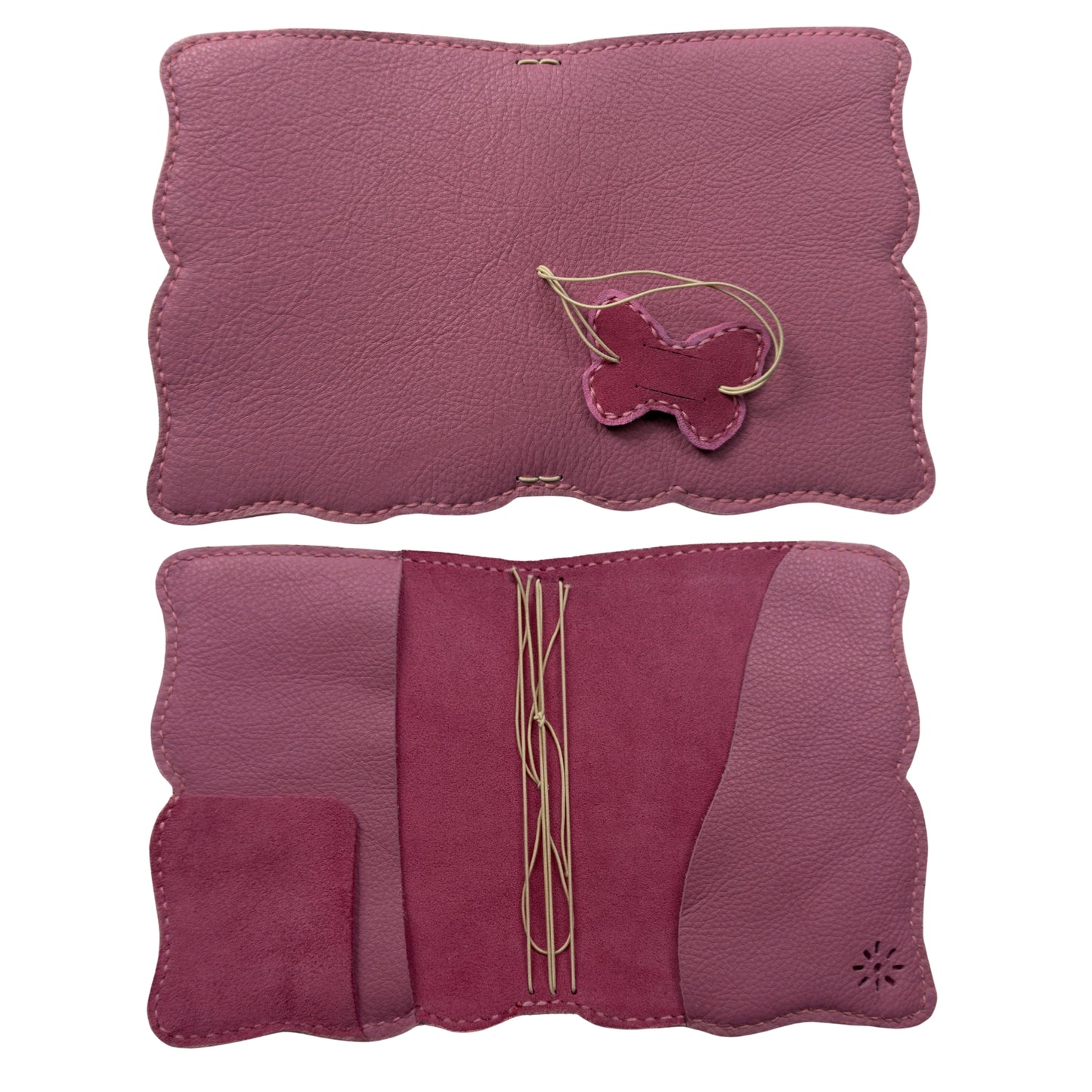 A6 Butterfly Folio with Bow Pen HolderI Journal Cover I Traveler’s Notebook