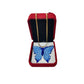 Glass Butterfly Pendant With 18k Gold Chain