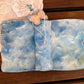 Hand-Painted, Hand-Stitched Leather Journal & Traveler's Notebook Cover | Cloud Drift