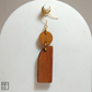"Geo" Wood x Leather Earrings
