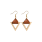 "Prism" Wood x Leather Earrings