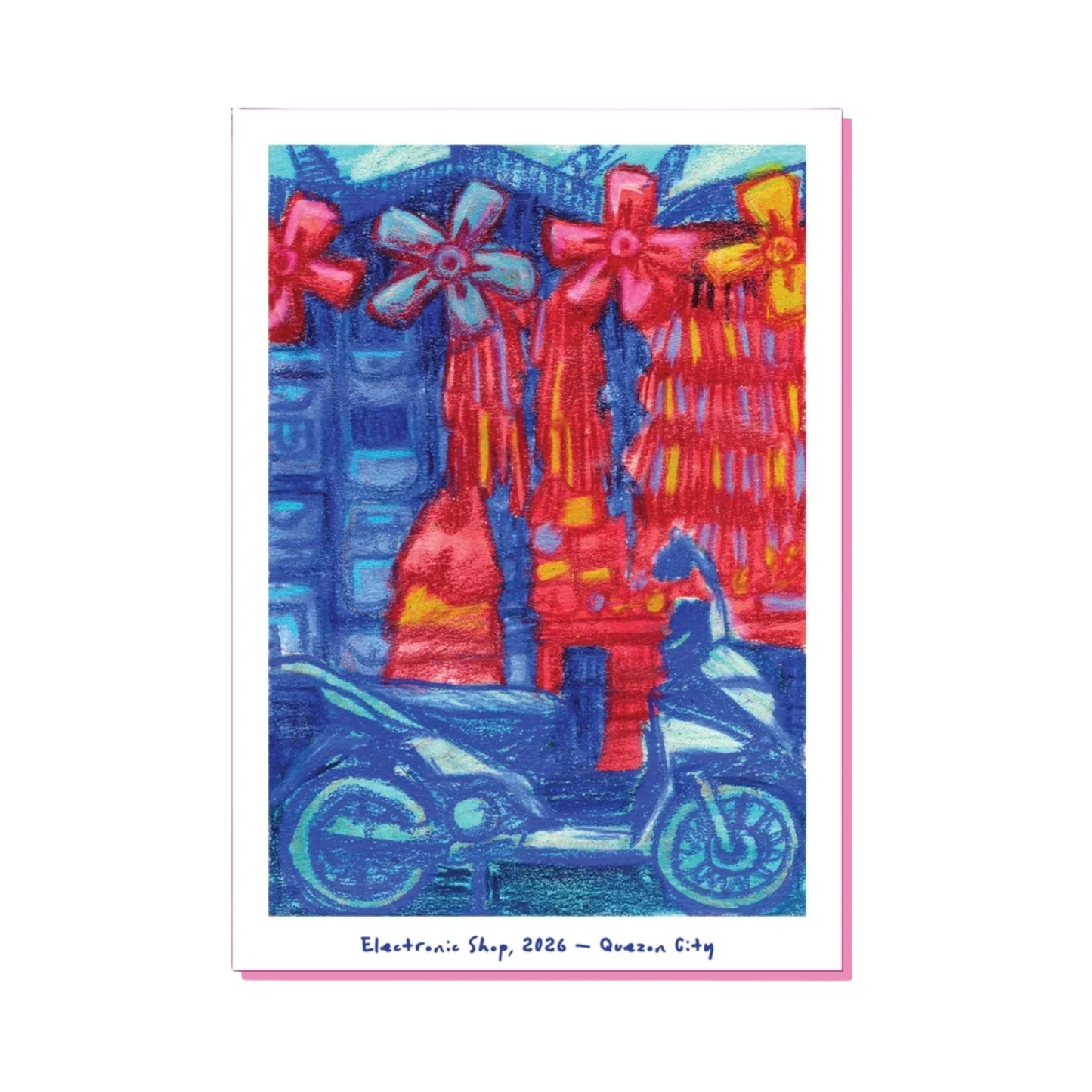 Electronics Shop - Sketch Postcard
