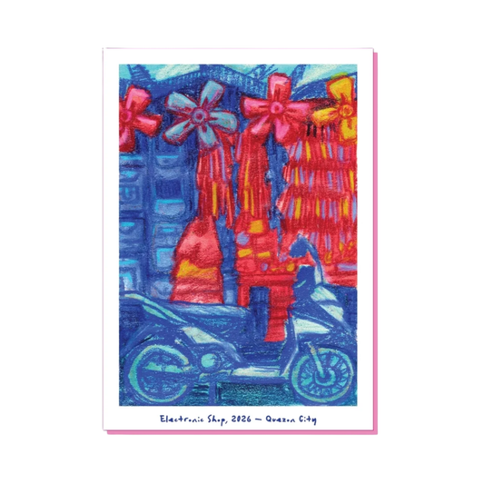 Electronics Shop - Sketch Postcard