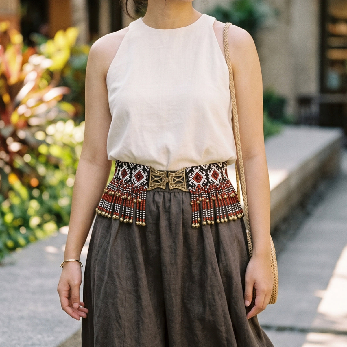 Hilet Lemimet: T’boli Beaded Belt with Brass Bells