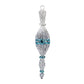 Crochet Glass Christmas Ornaments with Blue Leafing