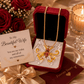 Glass Butterfly Pendant With 18k Gold Chain
