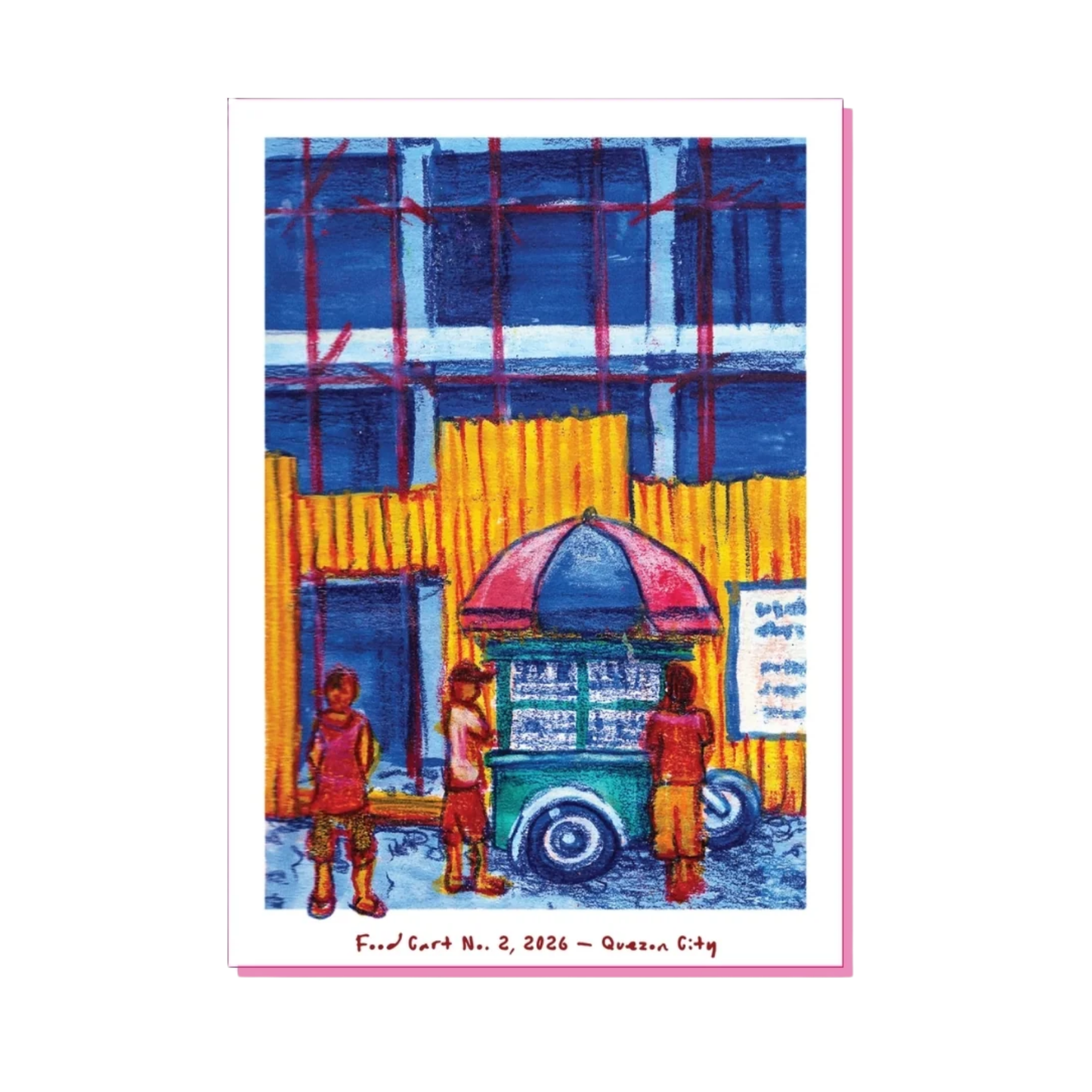 Food Cart No.2 - Sketch Postcard
