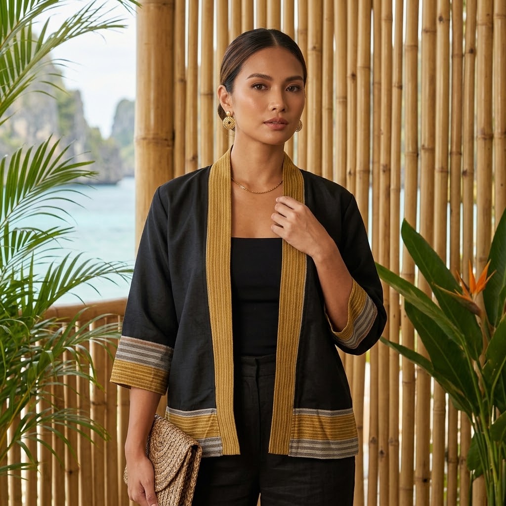 Handwoven Bolero-Kim Black(Made in Baguio City)