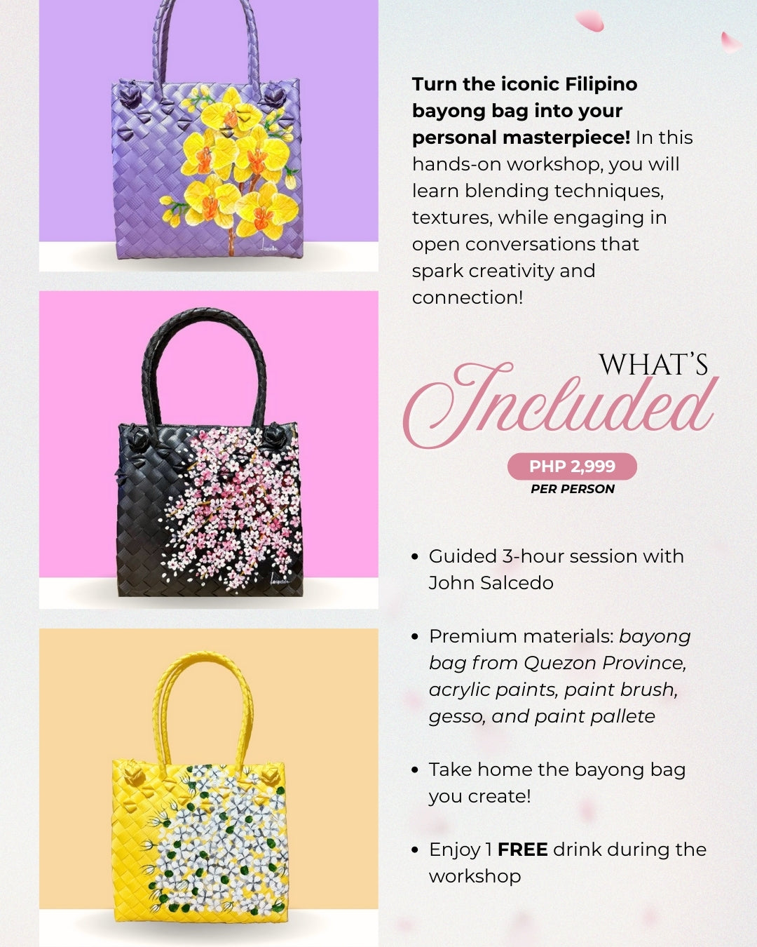 Bag of Blossoms: Bayong Bag Painting Workshop (September 20)