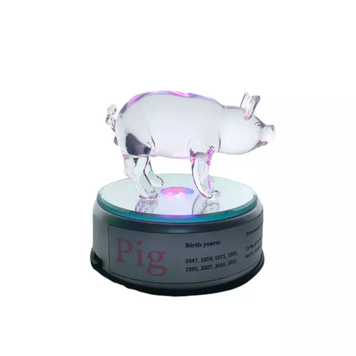 Chinese Zodiac Sign Animal Glass Figurine