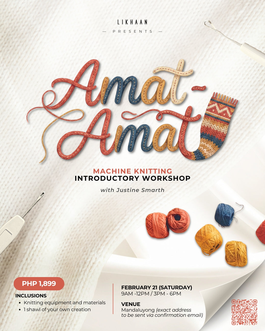 Amat-Amat Workshop: Introduction to Machine Knitting (February 21)