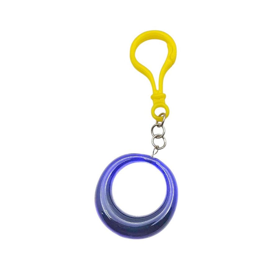 Glass Ring Pendant Keychain