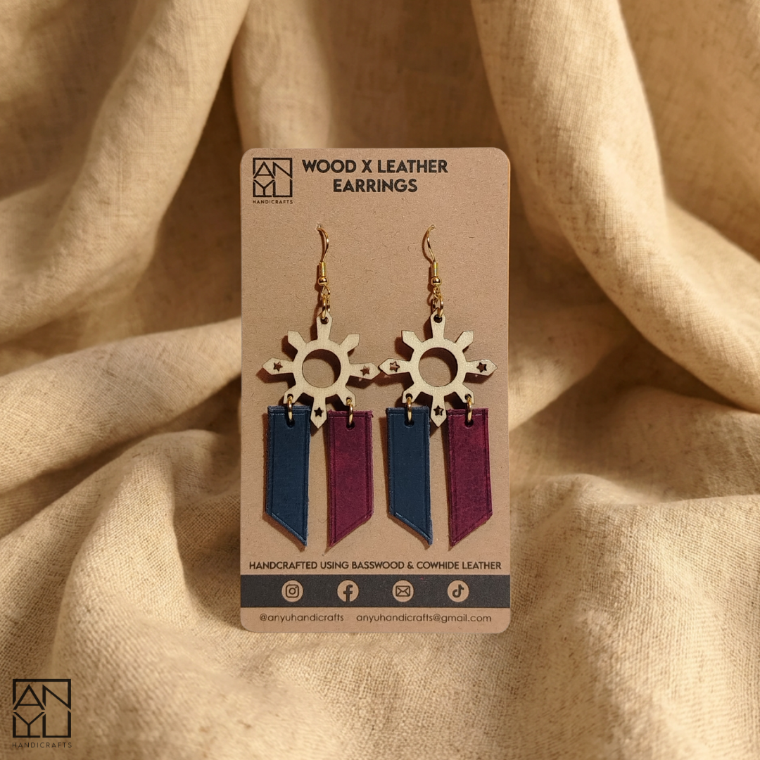 "Kalayaan" Wood x Leather Earrings