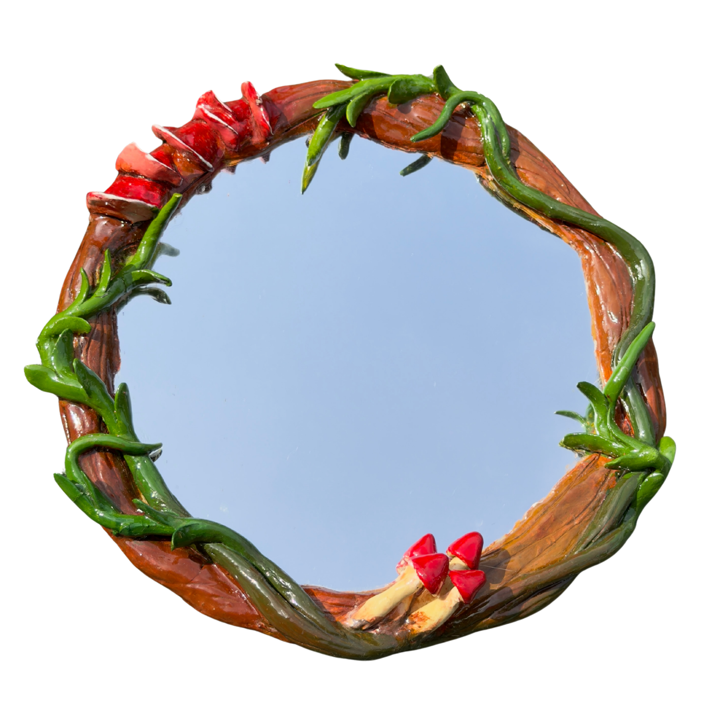 Mushroom Clay Mirror