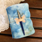 Hand-Painted, Hand-Stitched Leather Journal & Traveler's Notebook Cover | Cloud Drift