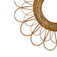 Ilokana Handicrafts 35" Rattan Bohemian Floral Wall Mirror