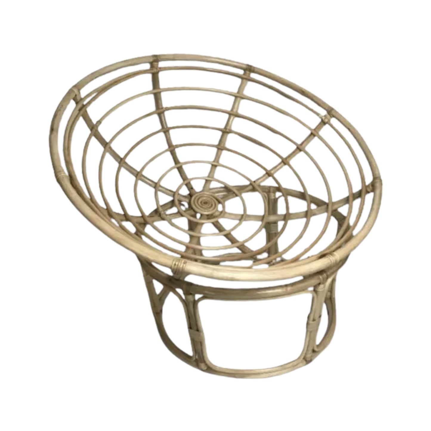 Ilokana Handicrafts 36" D Nordic Rattan Papasan Chair with Cushion