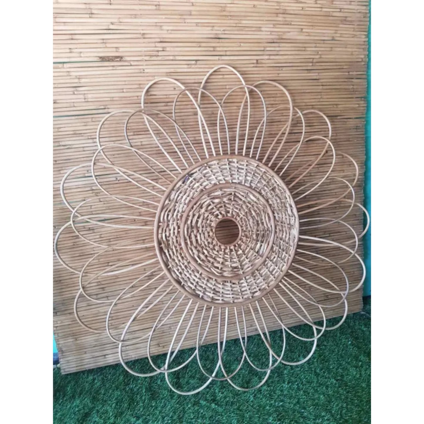 Ilokana Handicrafts 37" Floral Rattan Wall Room Decor