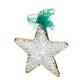 Christmas Star Ornaments Crochet Glass with Gold Lining