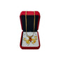 Glass Butterfly Pendant With 18k Gold Chain